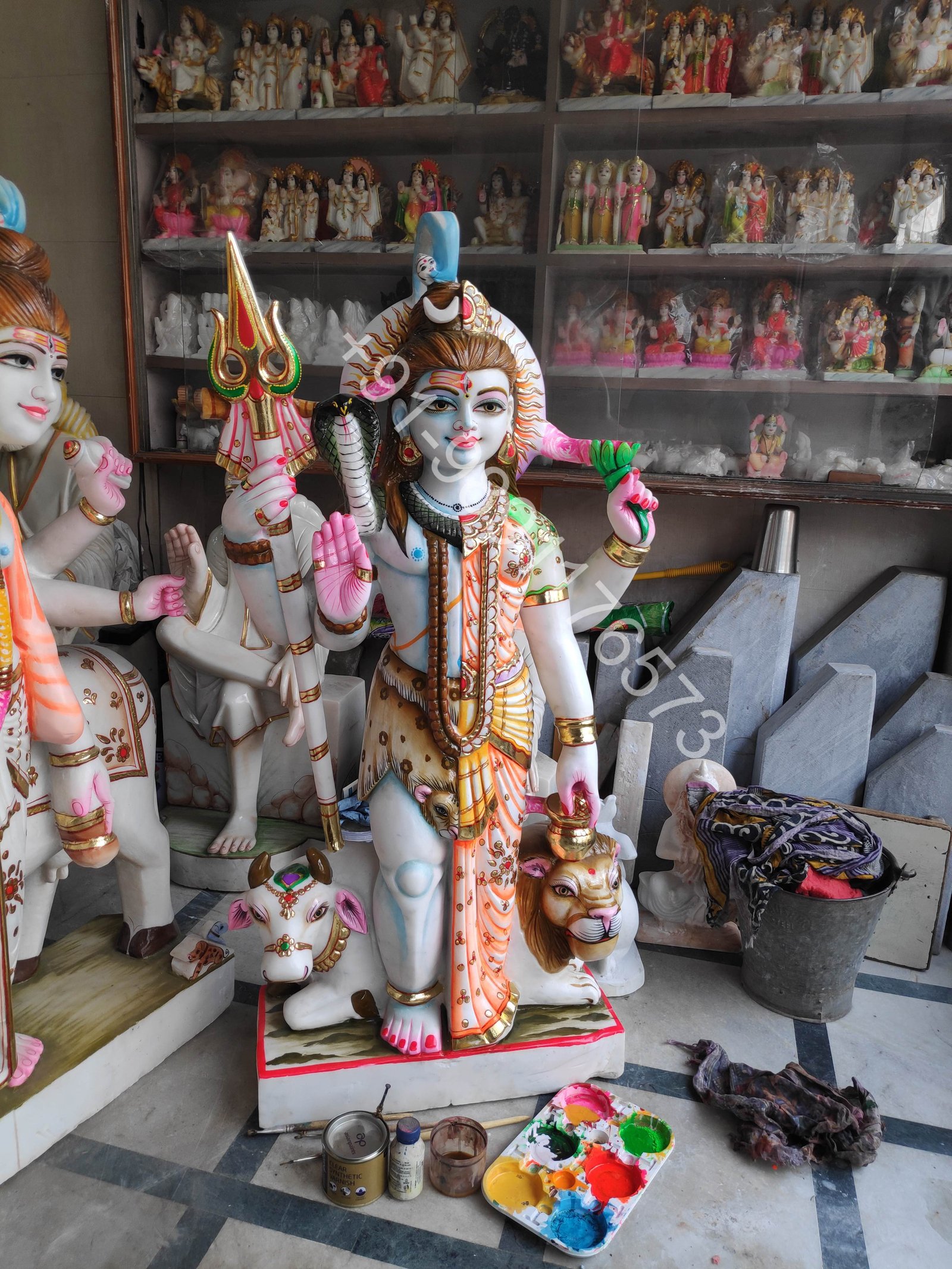 ARDHNARISHWAR  MARBLE IDOL 5 FEET